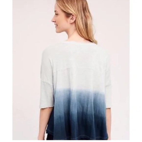 Anthropologie Akemi + Kin Beaded Ombré Tulsi Tee in Blue Small - Picture 2 of 10